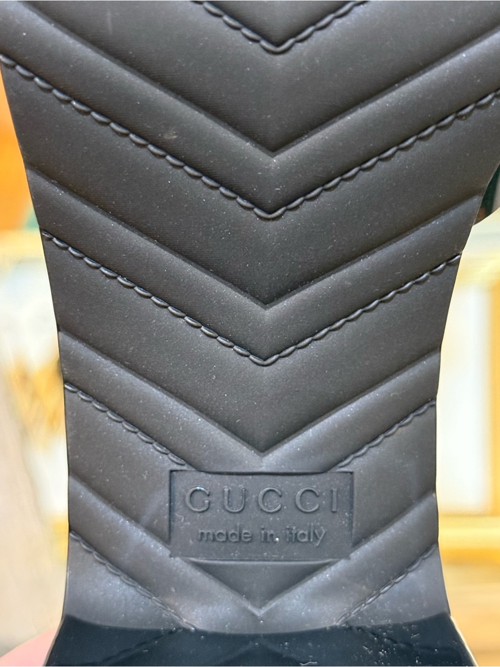 Gucci Black Patent Square-Toe Slide Mules - Picture 9 of 11